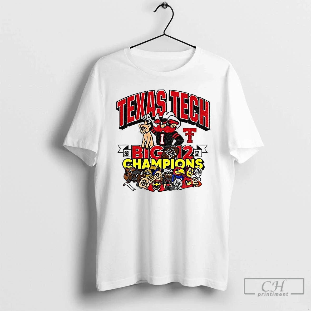 Classic Texas Tech Red Raiders Big 12 Football Champions Cfp T-Shirts