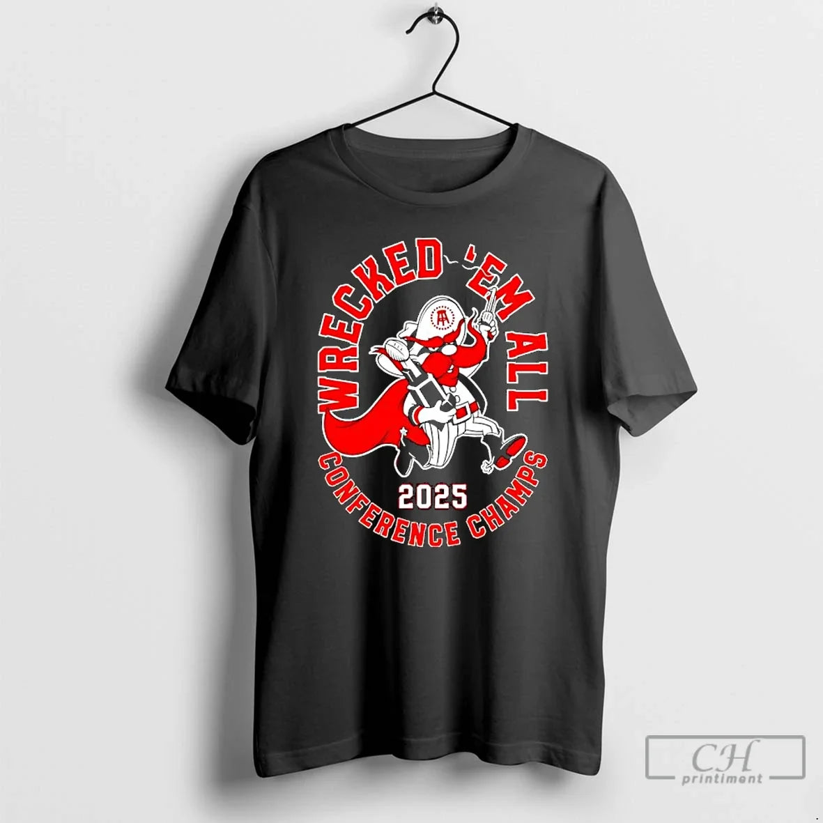 Classic Texas Tech Red Raiders Wrecked Em 2025 Conference Champs T-Shirts