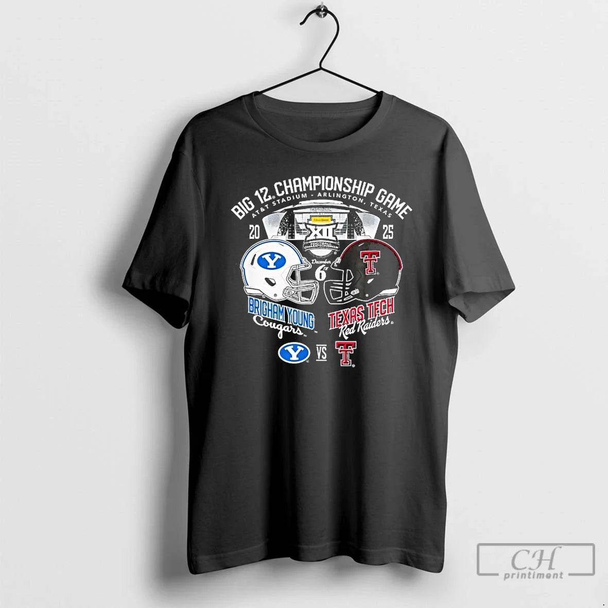 Classic Texas Tech Red Raiders X Byu Cougars Big 12 Championship 2025 T-Shirts
