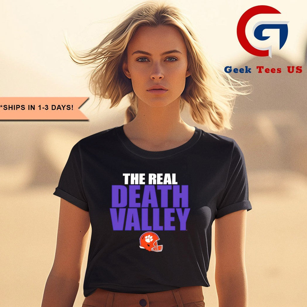 Clemson Tigers The Real Death Valley helmet 2025 shirt Unisex , , , Long Sleeve Tee