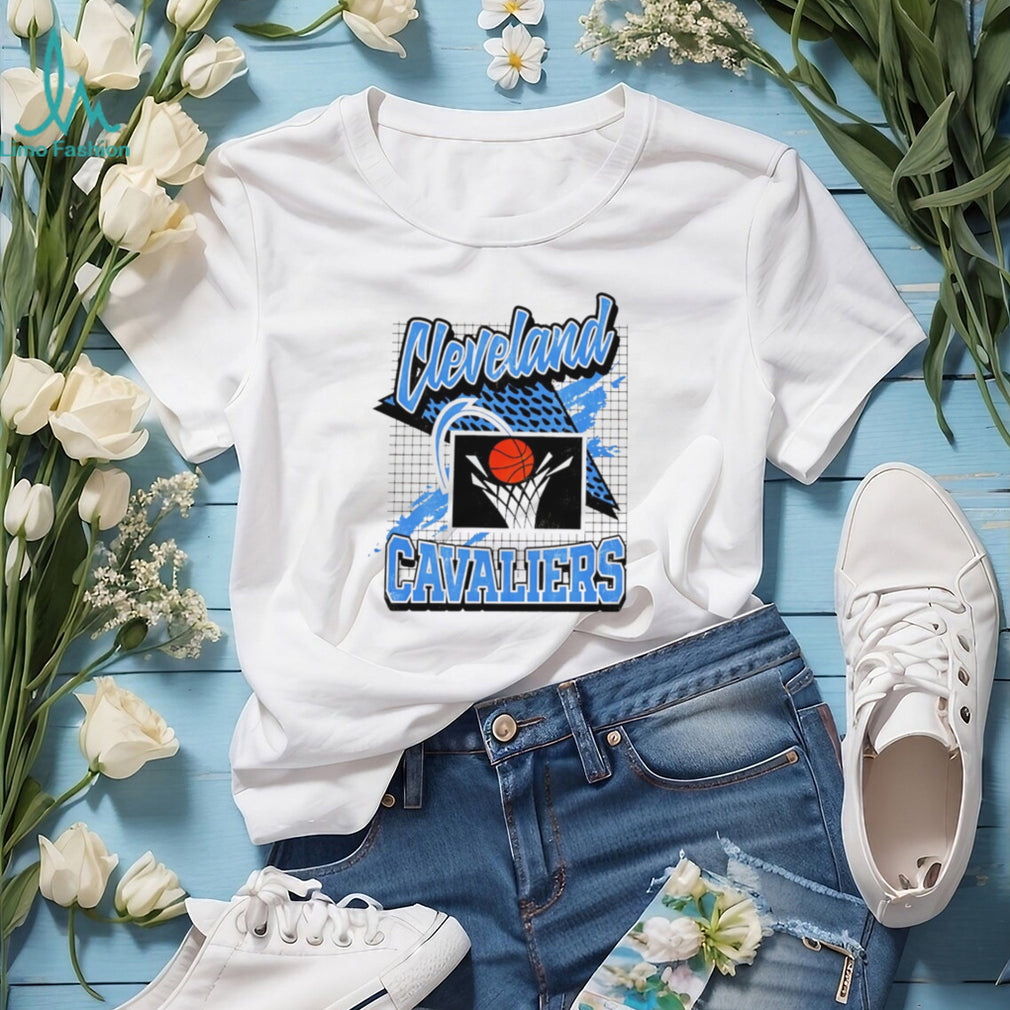 Cleveland Cavaliers Retro 90s Basketball Geometric Grid T Shirt