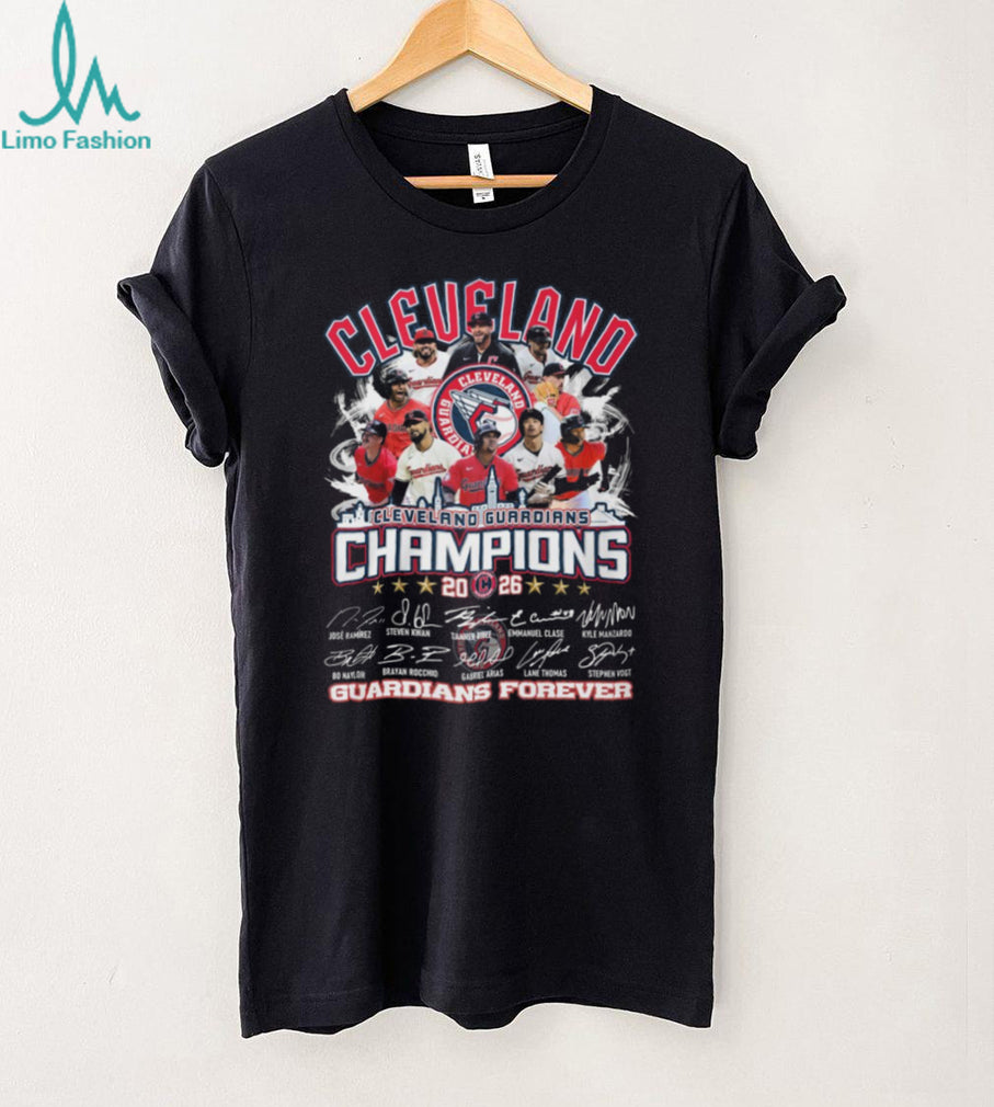 Cleveland Guardians 2026 Champions Forever Team Player Signatures T Shirt