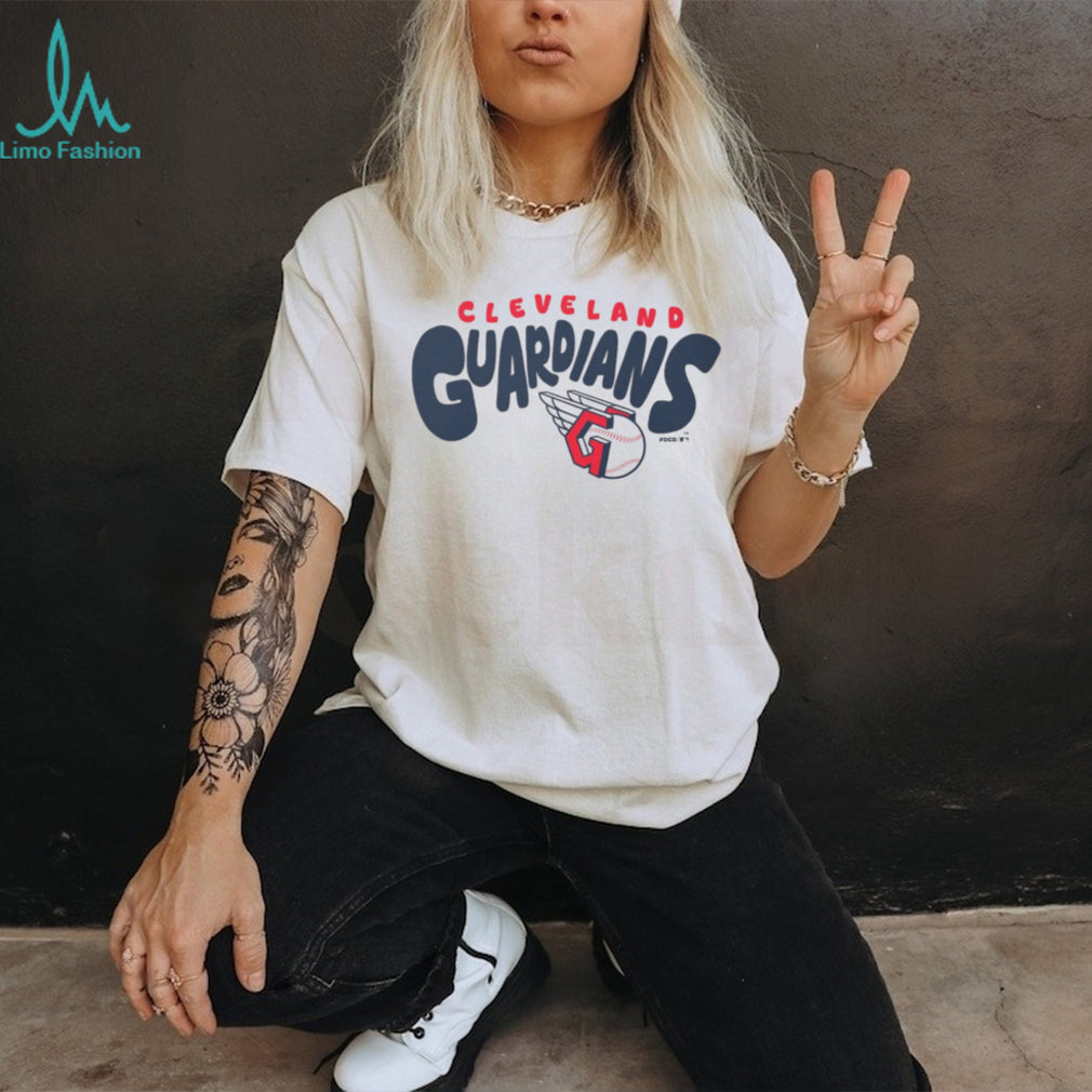 Cleveland Guardians Retro Graphic Oatmeal Crewneck T shirt