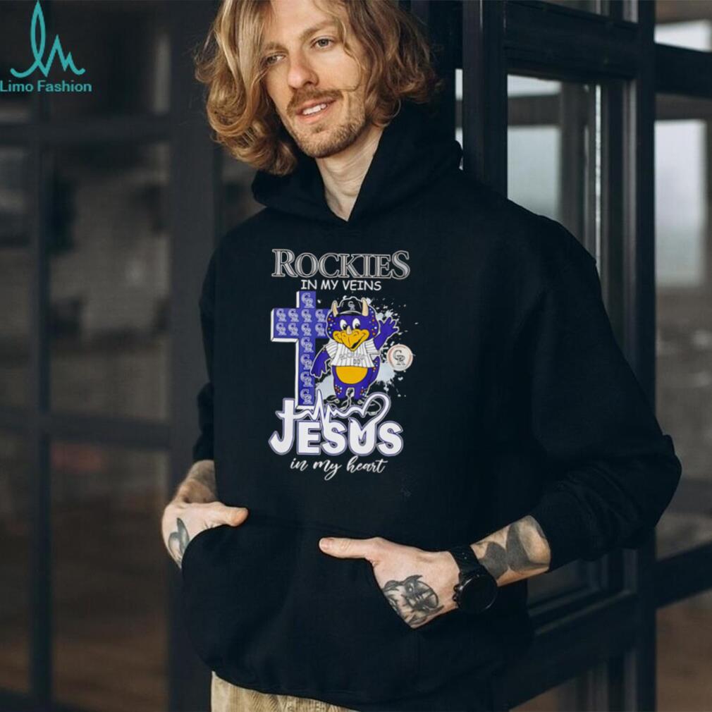 Colorado Rockies Baseball Jesus in My Heart Christian MLB Fan Gift T Shirt