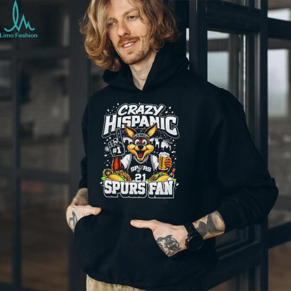 Crazy Hispanic Spurs Fan Coyote Mascot Tacos and Beer T Shirt