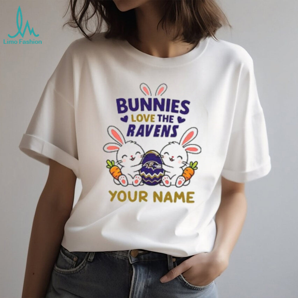 Custom Baltimore Ravens Easter Bunny Stuffed T Shirt