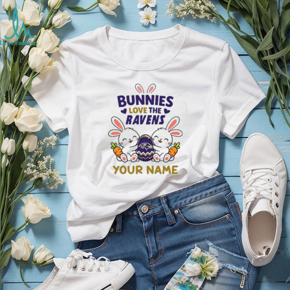 Custom Baltimore Ravens Easter Bunny Stuffed T Shirt