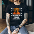 Custom Golden Retriever Mugshot Paw Enforcement Prisoner T Shirt