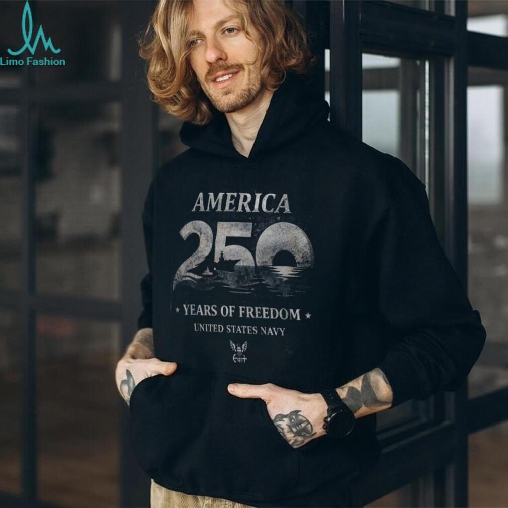 Custom US Navy 250 Years of Freedom Personalized Military Tee