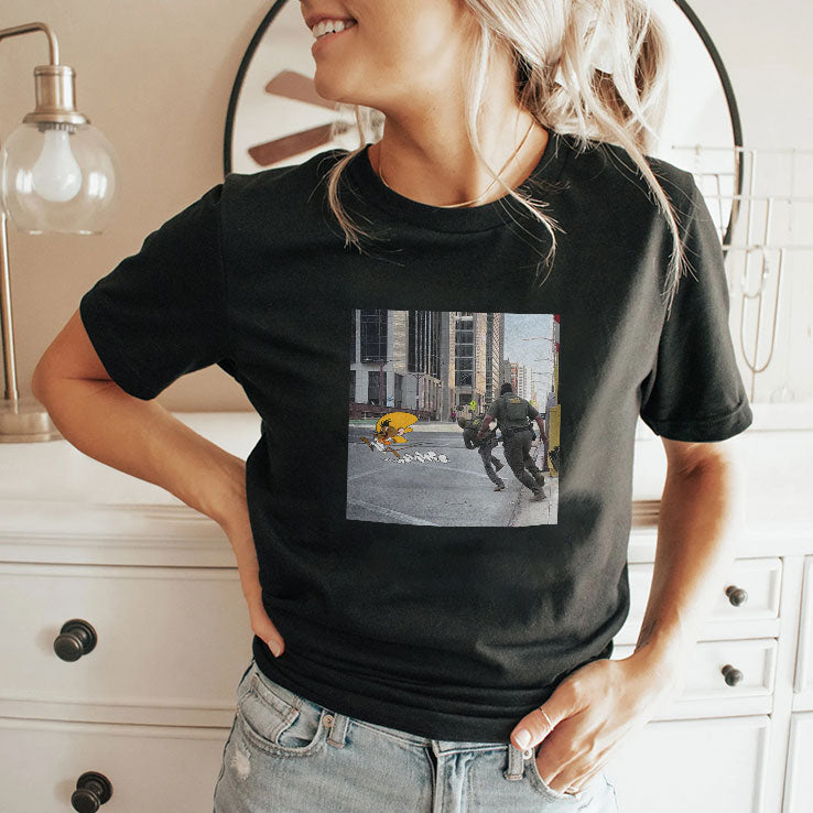 Cyclist Taunting ICE Agents T Shirt