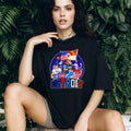 Detroit City Sports Mascots Flag Logo Tigers Lions Pistons Red Wings T Shirt