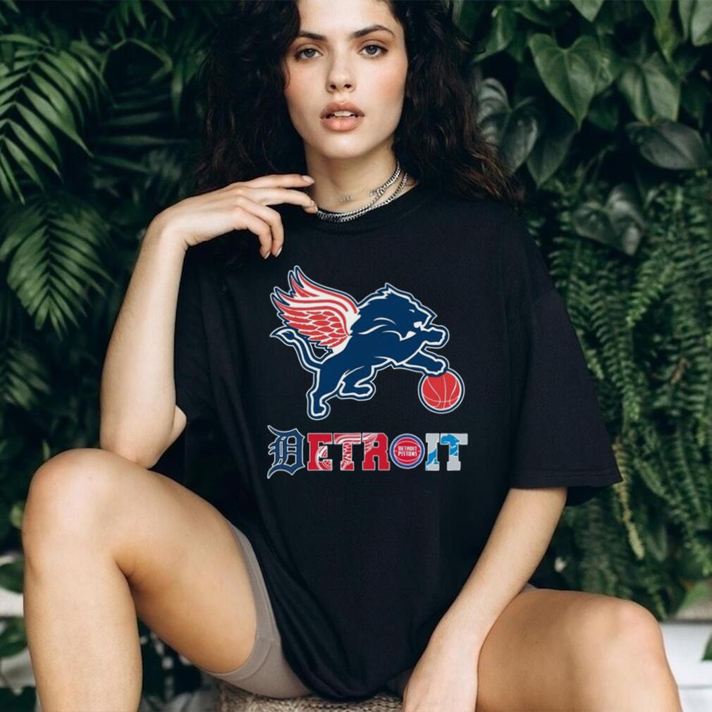 Detroit Sports “City of Champions” Logo Mashup T Shirt