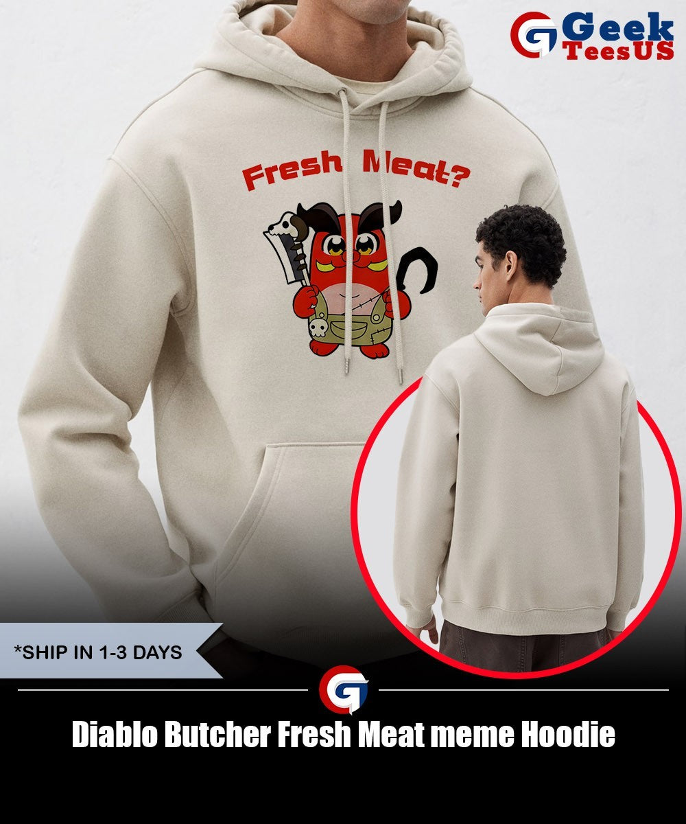 Diablo Butcher Fresh Meat meme shirt Unisex , , , Long Sleeve Tee