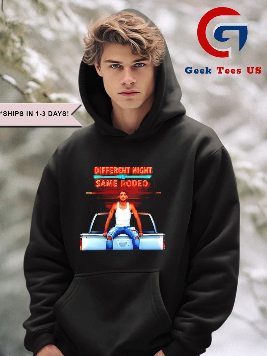 Different Night Same Rodeo shirt Unisex , , , Long Sleeve Tee