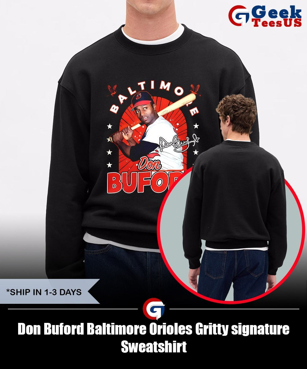 Don Buford Baltimore Orioles Gritty signature shirt Unisex , , , Long Sleeve Tee