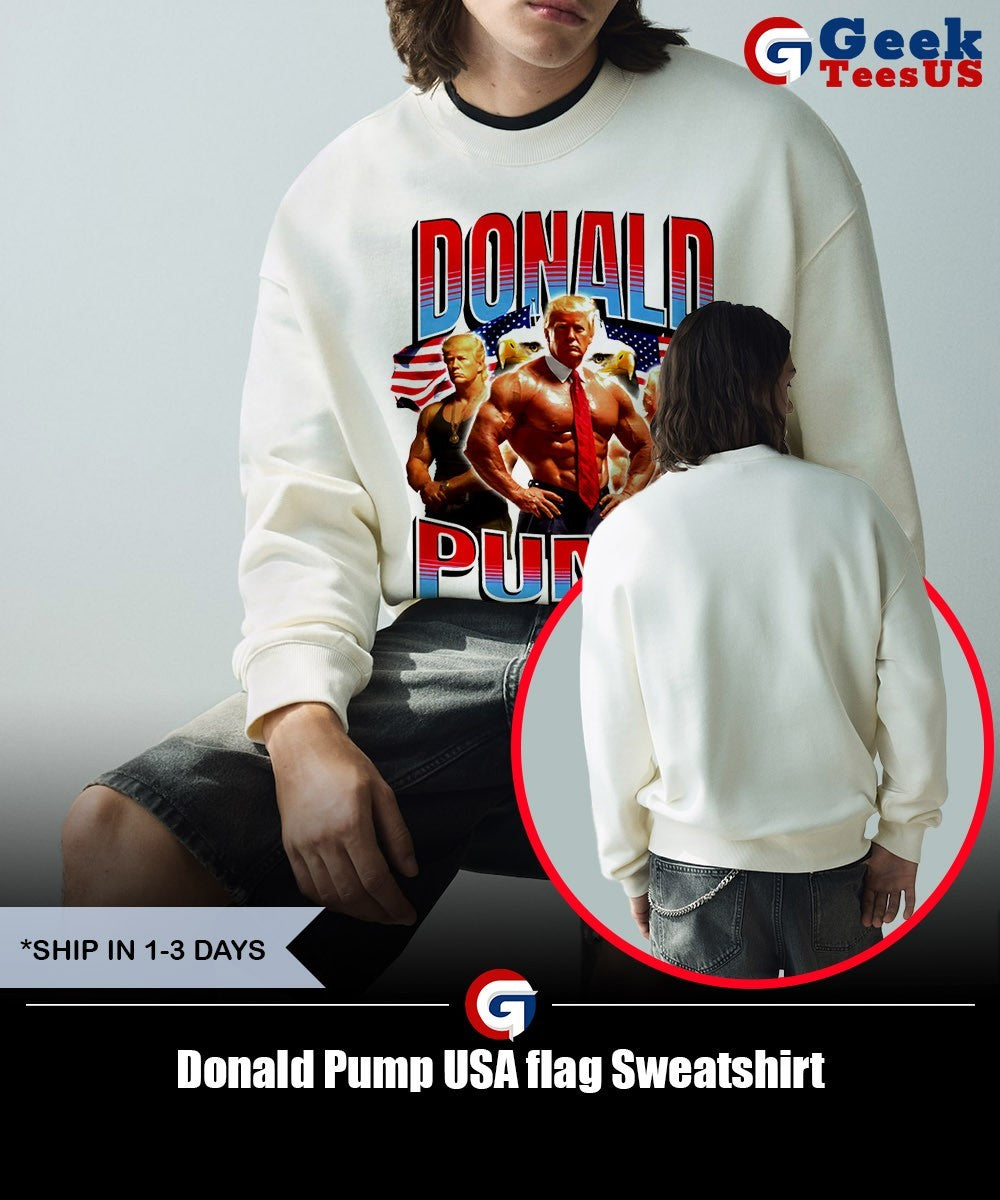 Donald Pump USA flag shirt Unisex , , , Long Sleeve Tee