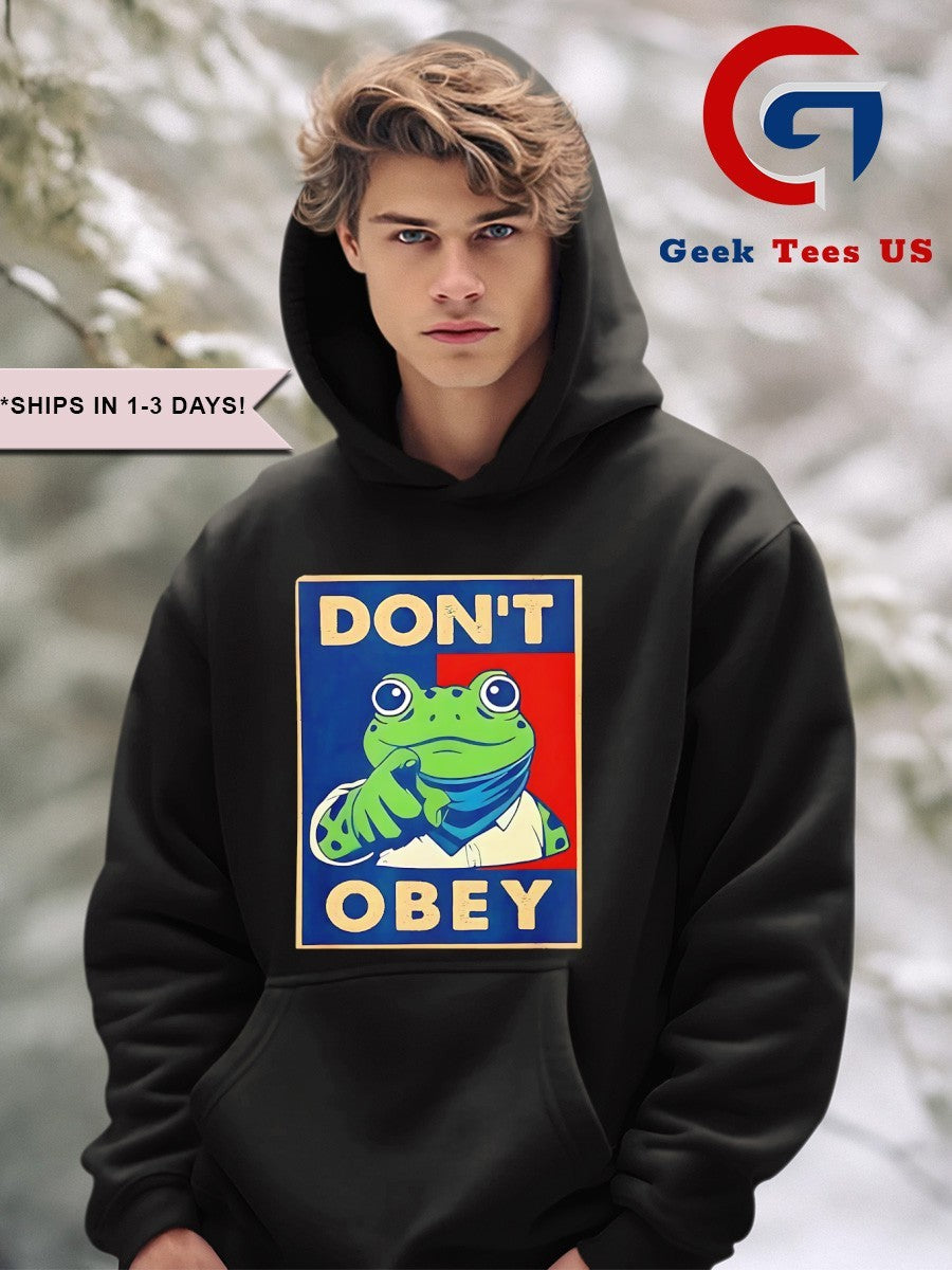 Don’t Obey Frog Portland Frog Protest shirt Unisex , , , Long Sleeve Tee