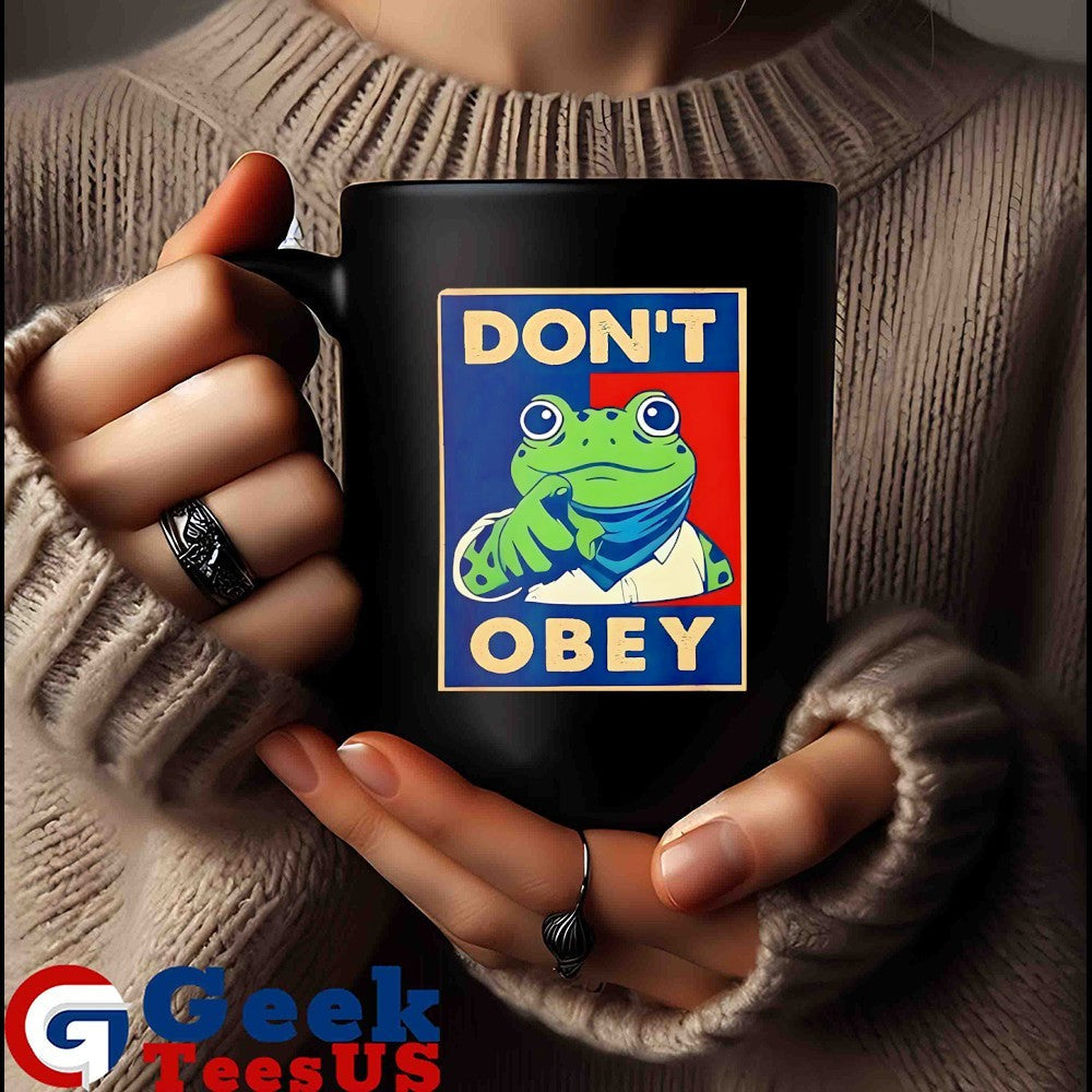 Don’t Obey Frog Portland Frog Protest shirt Unisex , , , Long Sleeve Tee