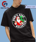 Don’t stop believin’ Santa and Alien Christmas shirt Unisex , , , Long Sleeve Tee