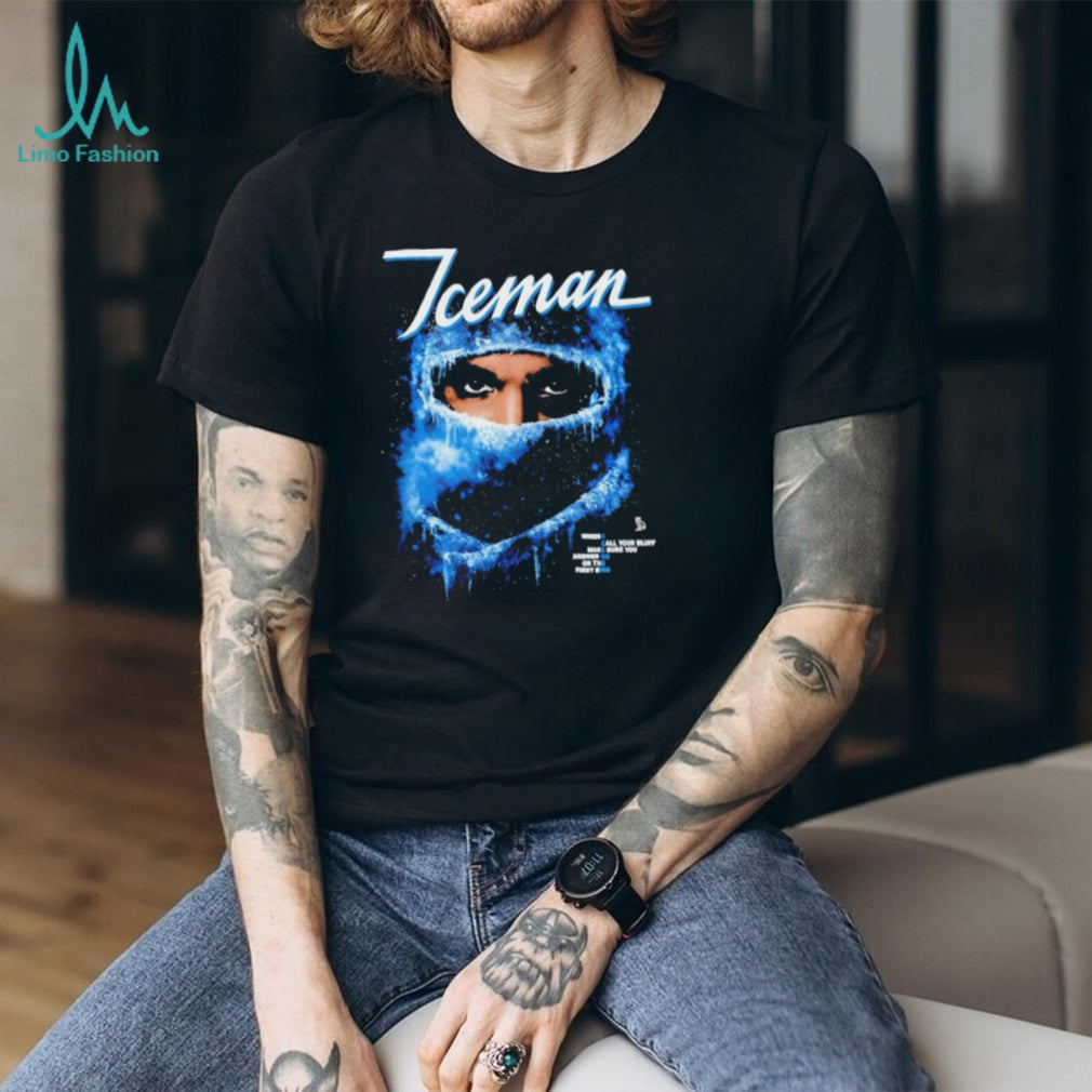 Drake Iceman Blue Ice Balaclava Portrait Rap Music Merch T Shirt