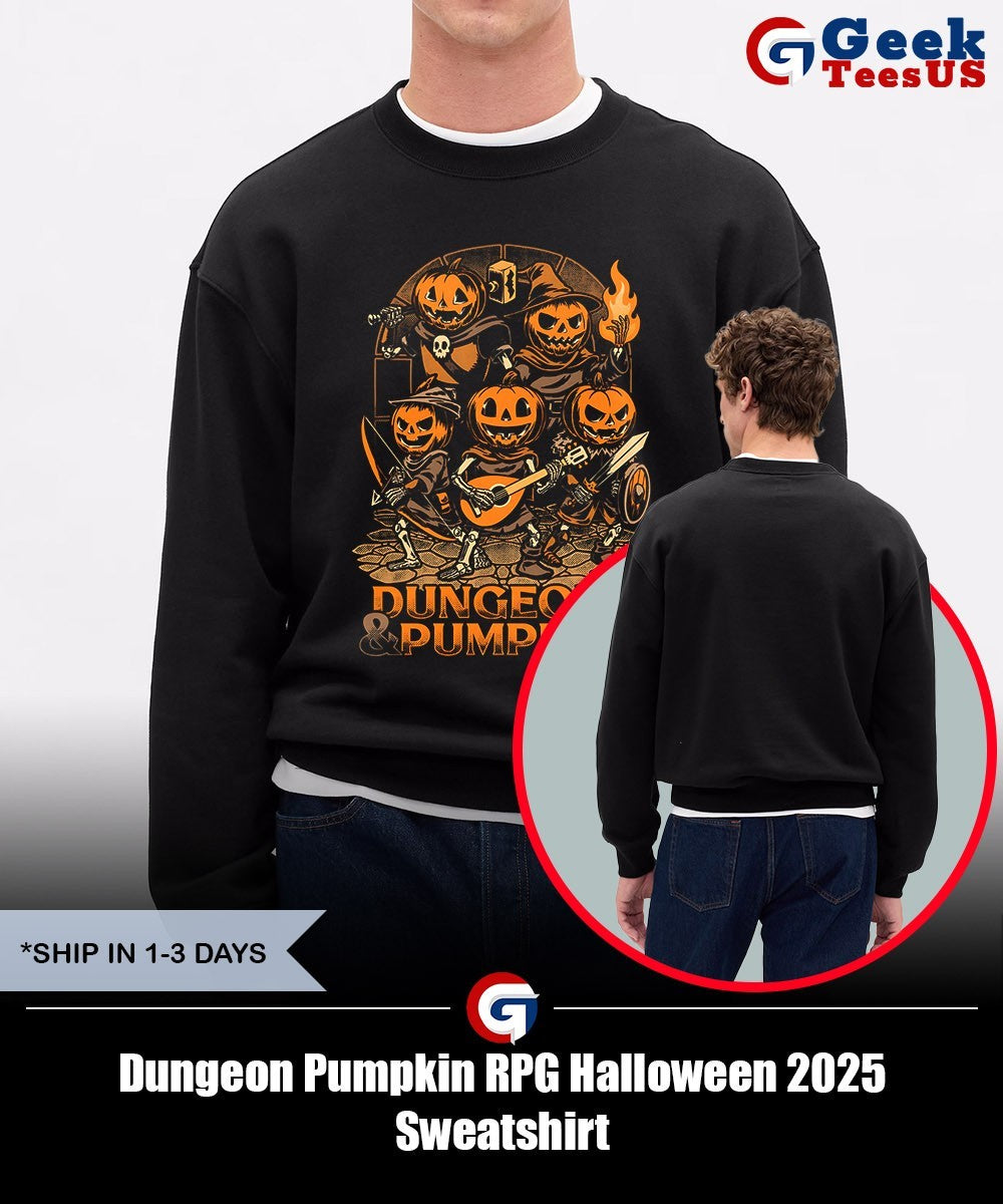 Dungeon Pumpkin RPG Halloween 2025 shirt Unisex , , , Long Sleeve Tee