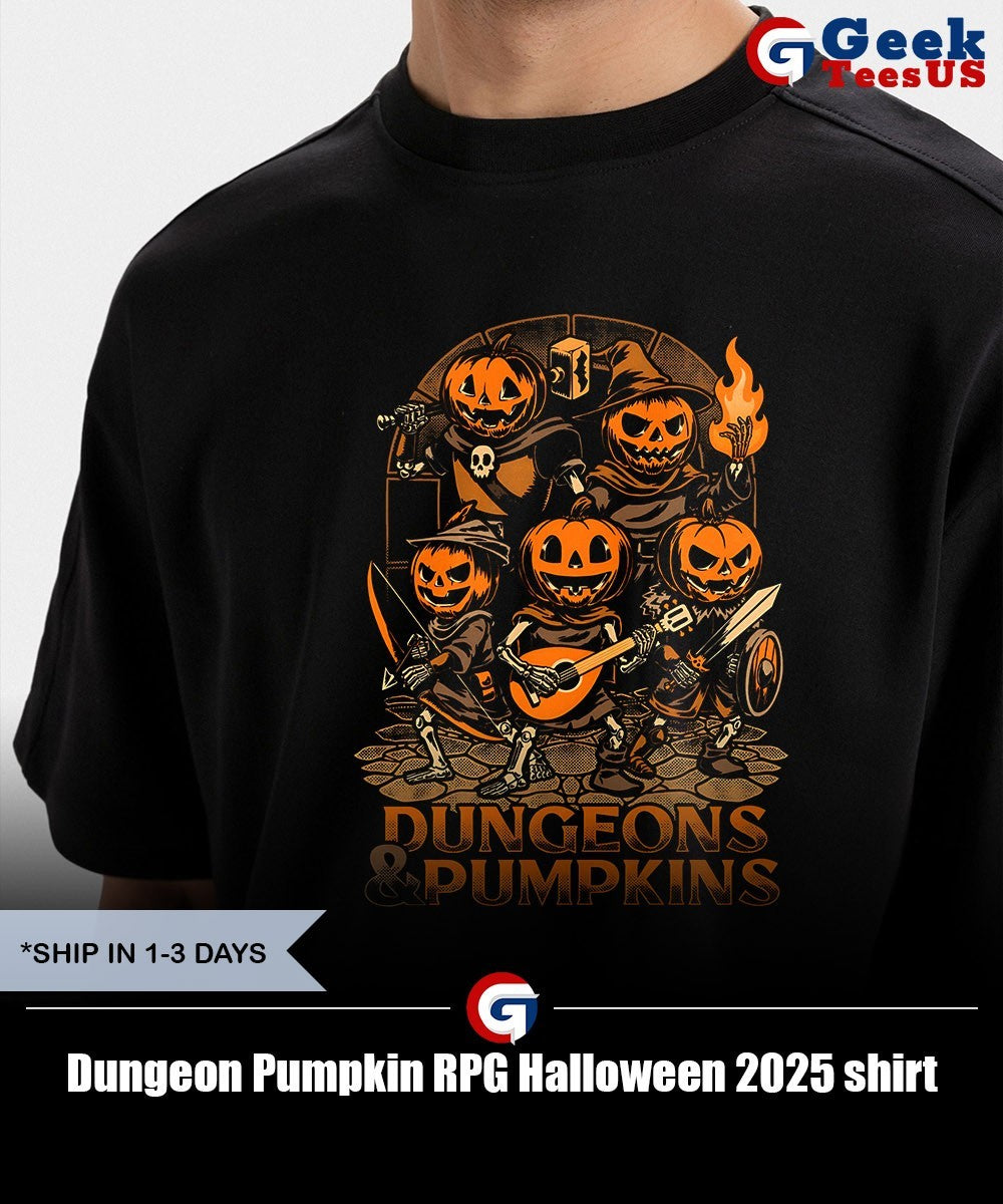 Dungeon Pumpkin RPG Halloween 2025 shirt Unisex , , , Long Sleeve Tee