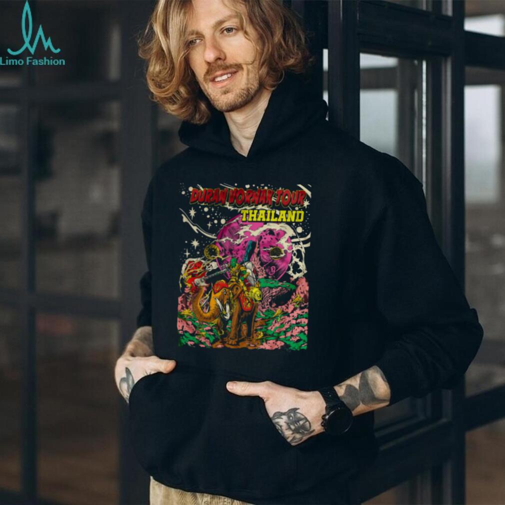 Duran Vornak Tour Thailand Elephant Alien Art Graphic T Shirt