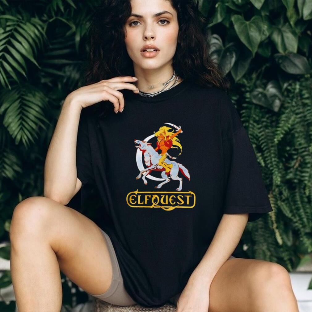 Elfquest Cutter and Wolf Rider Retro Fantasy Comic T Shirt