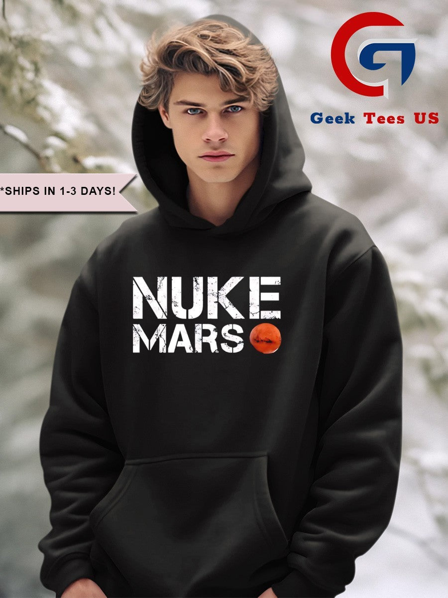 Elon Musk Nuke Mars Planet Solar System Astronomy Space shirt Unisex , , , Long Sleeve Tee