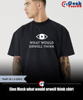 Elon Musk what would orwell think shirt Unisex , , , Long Sleeve Tee