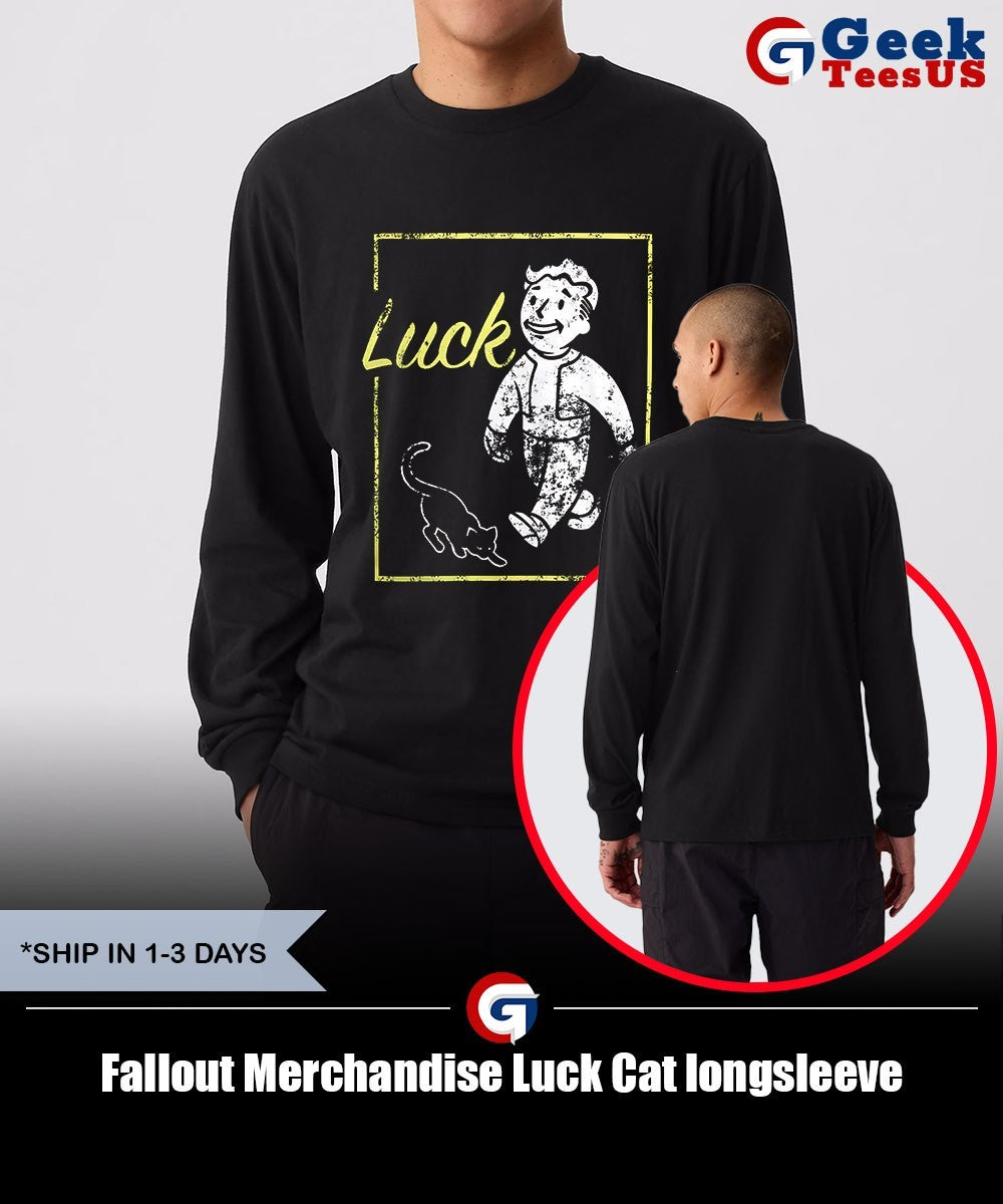 Fallout Merchandise Luck Cat shirt Unisex , , , Long Sleeve Tee
