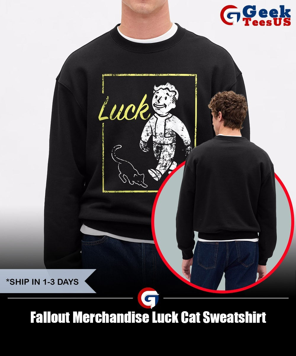 Fallout Merchandise Luck Cat shirt Unisex , , , Long Sleeve Tee