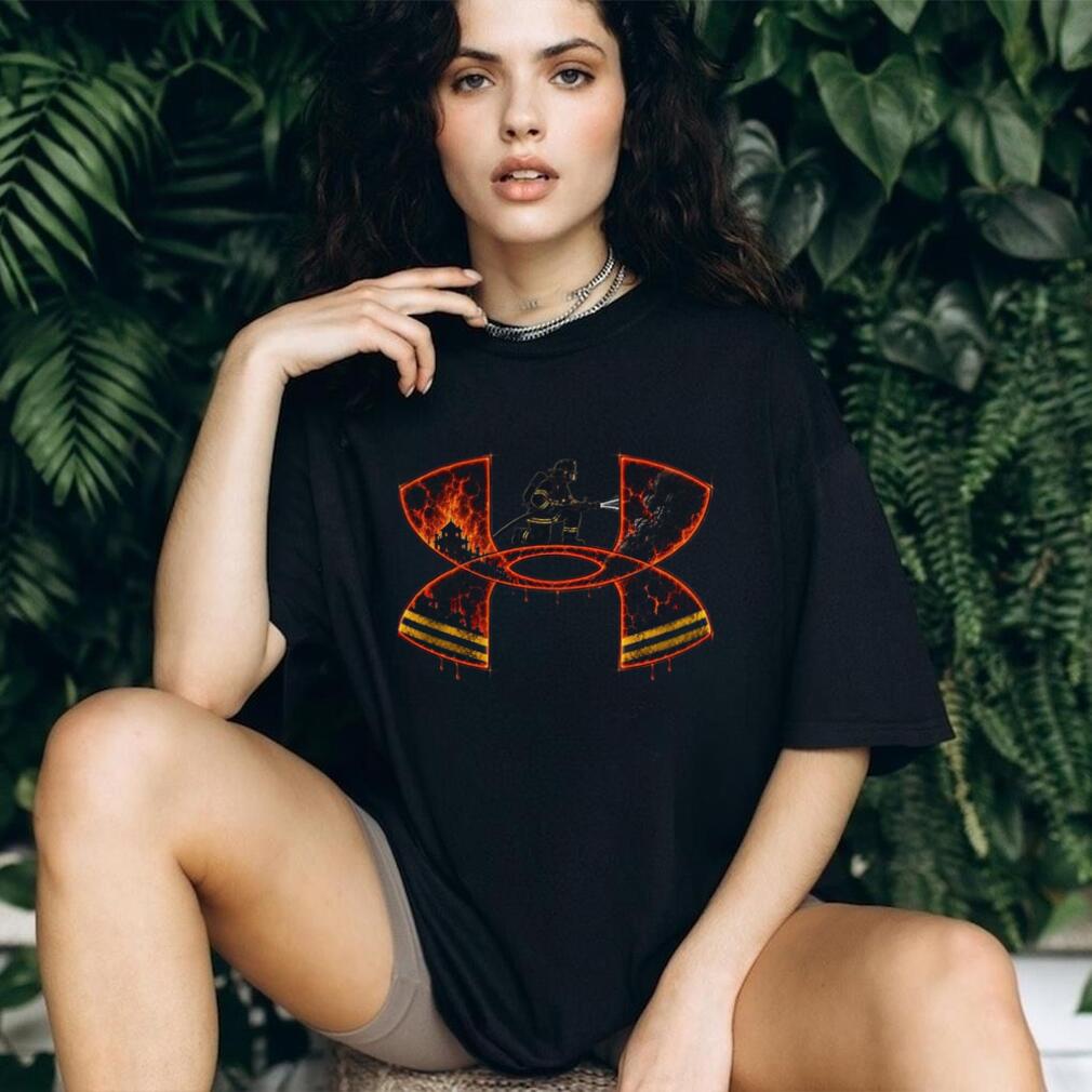 Firefighter Rescue Hero Fire Department Burning Flame Logo Shirt