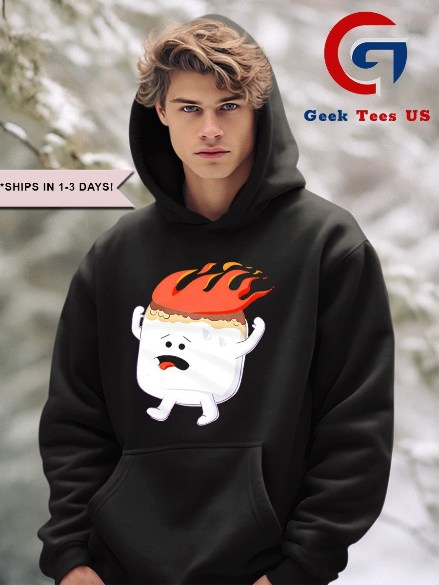 Flaming Marshmallow shirt Unisex , , , Long Sleeve Tee