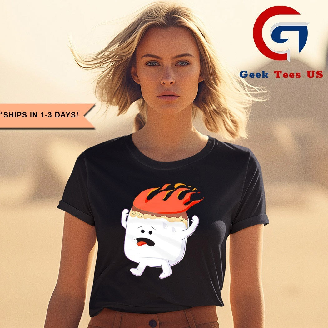 Flaming Marshmallow shirt Unisex , , , Long Sleeve Tee