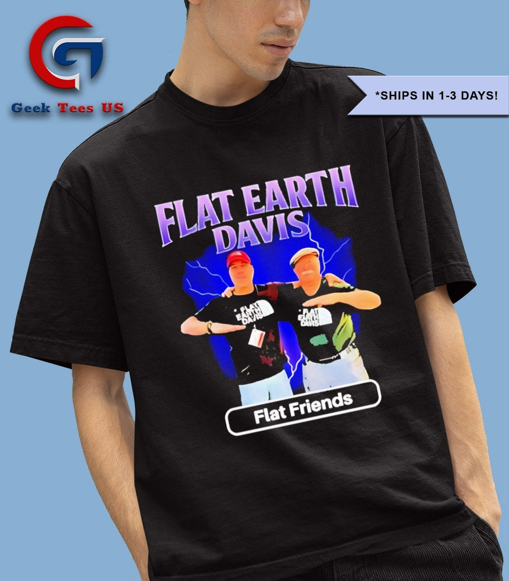 Flat Earth Davis Flat Friends shirt Unisex , , , Long Sleeve Tee
