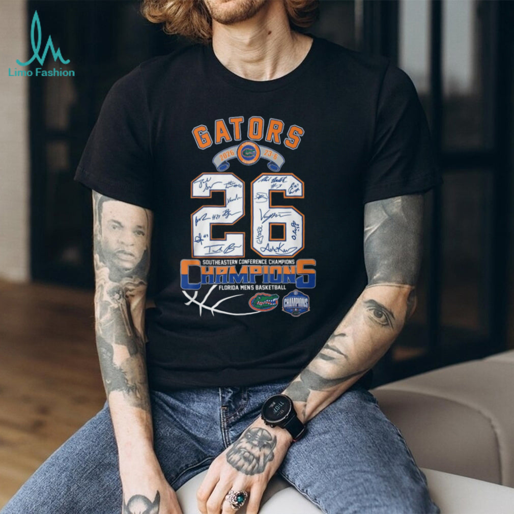 Florida Gators 2026 SEC Men’s Basketball Champions Signatures T Shirt