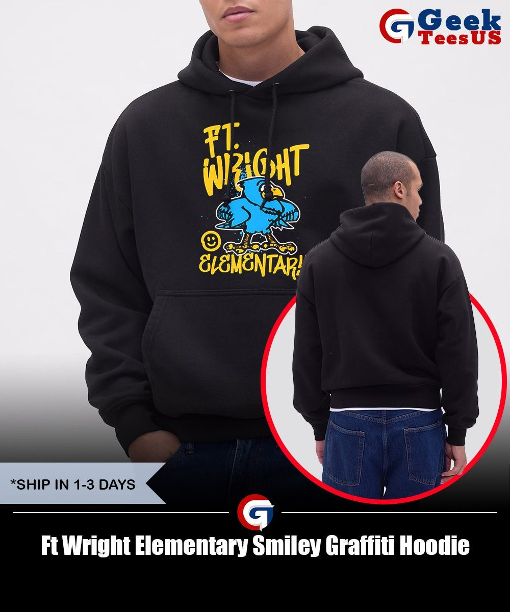Ft Wright Elementary Smiley Graffiti shirt Unisex , , , Long Sleeve Tee
