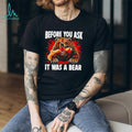 Funny Angry Bear Eating Leg Humorous Sarcastic Animal Lover Vintage Men T Shirt