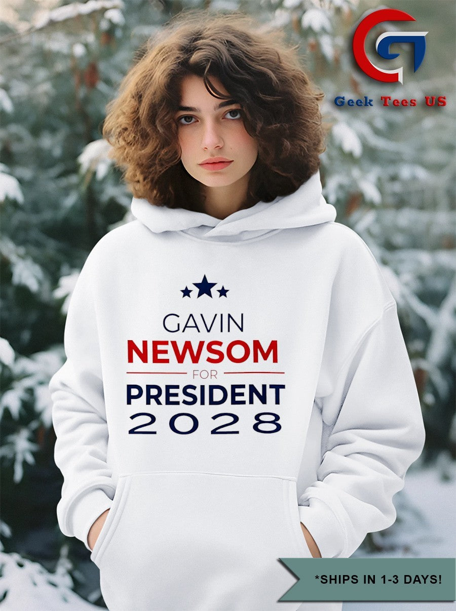 Gavin Newsom 2028 President shirt Unisex , , , Long Sleeve Tee