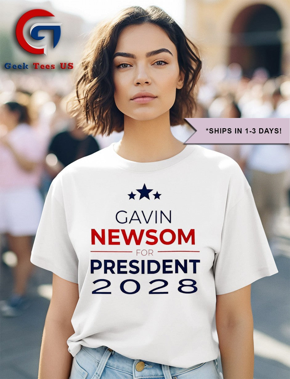 Gavin Newsom 2028 President shirt Unisex , , , Long Sleeve Tee