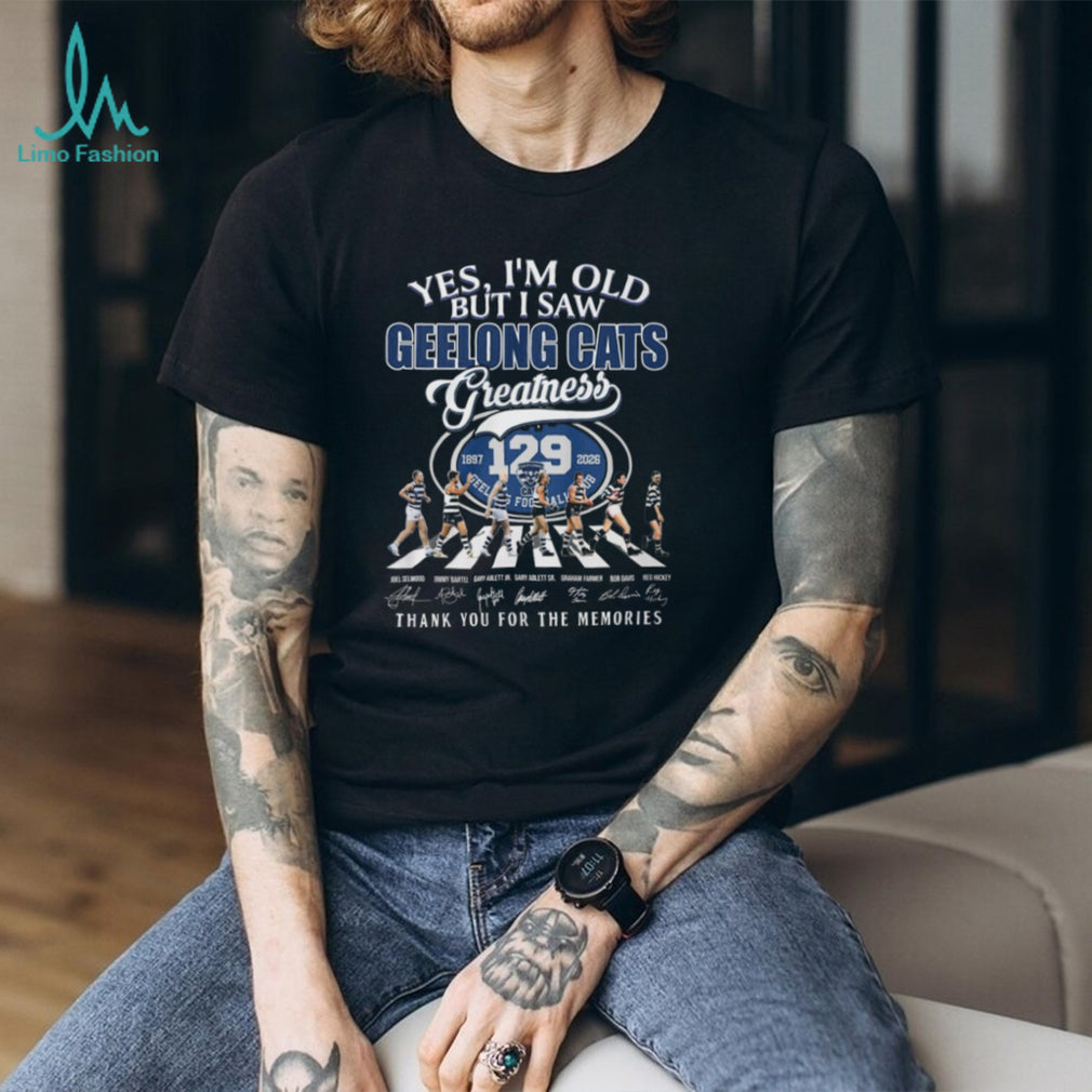 Geelong Cats 129 Years Greatness 1897 2026 Abbey Road Style T Shirt