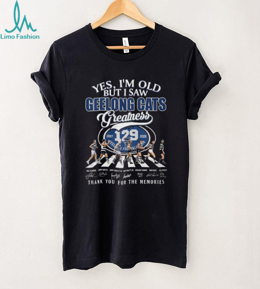 Geelong Cats 129 Years Greatness 1897 2026 Abbey Road Style T Shirt