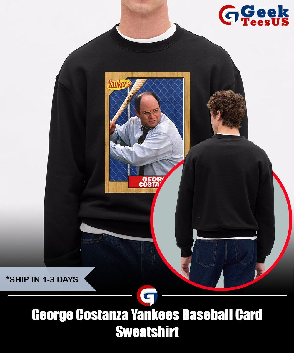 George Costanza Yankees Baseball Card Unisex , , , Long Sleeve Tee