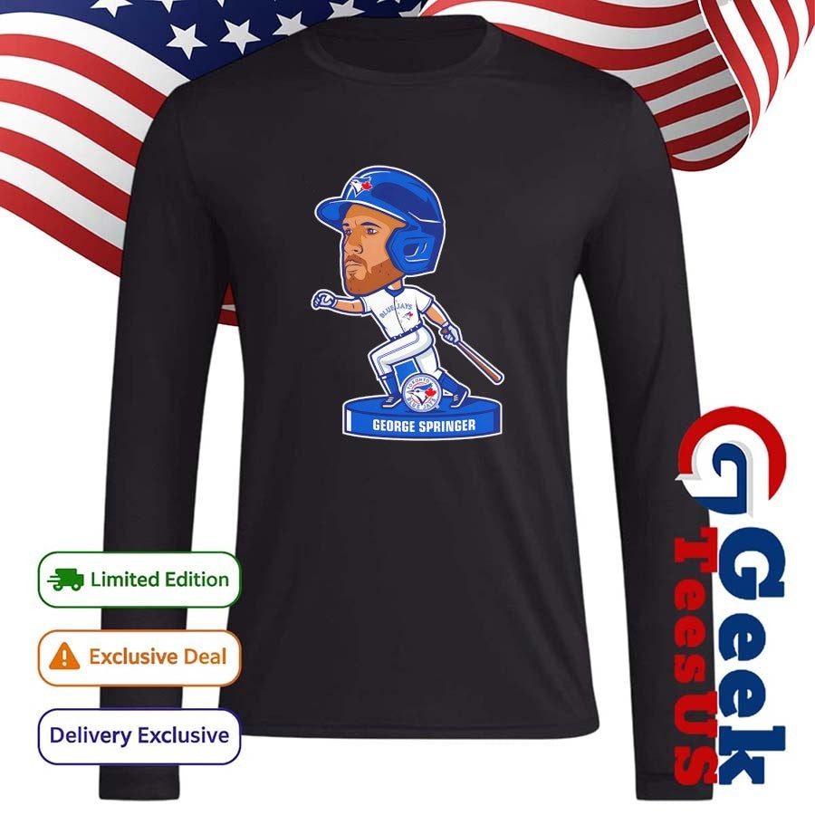 George Springer Toronto Blue Jays MLB Bobblehead shirt Unisex , , , Long Sleeve Tee
