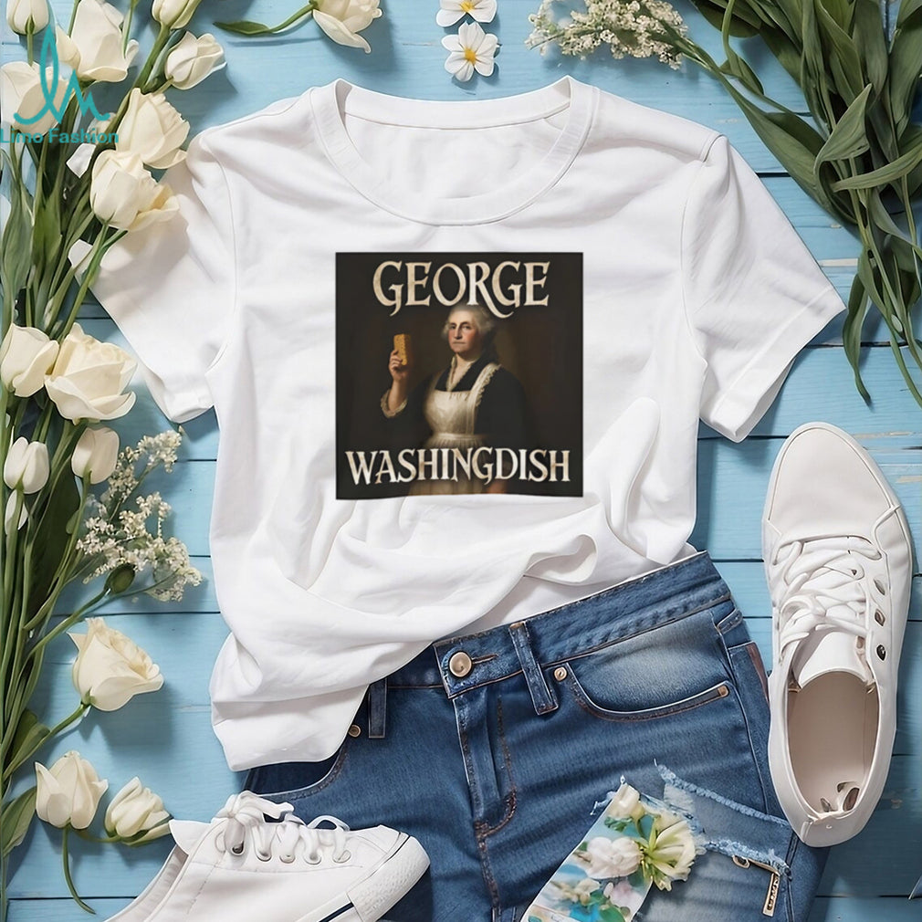 George Washingdish George Washington Historical Pun Parody Vintage Style Men Women T Shirt
