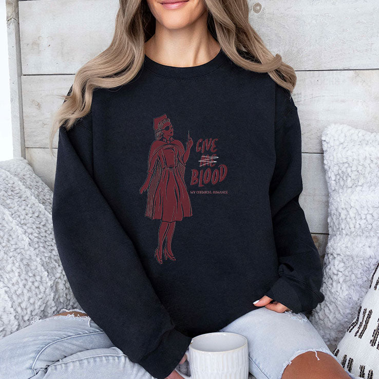 Give Me Blood Gothic Nurse Horror T Shirt