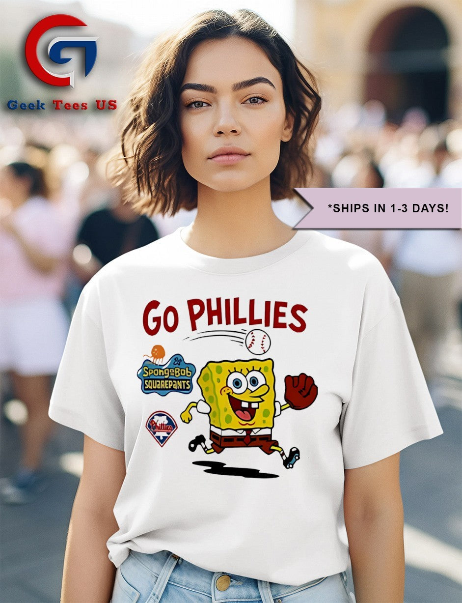 Go Phillies SquarePants cartoon shirt Unisex , , , Long Sleeve Tee
