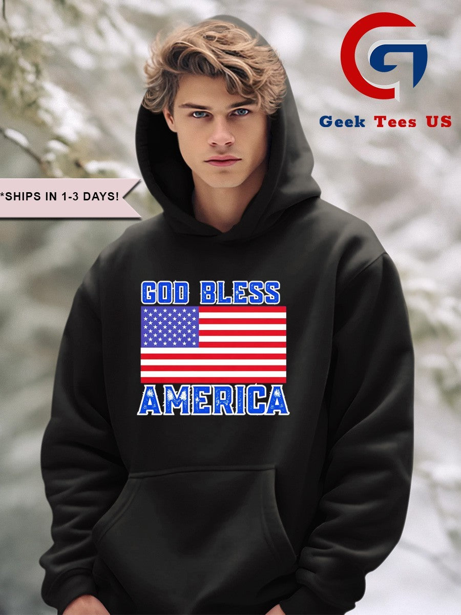 God Bless America Flag Unisex , , , Long Sleeve Tee