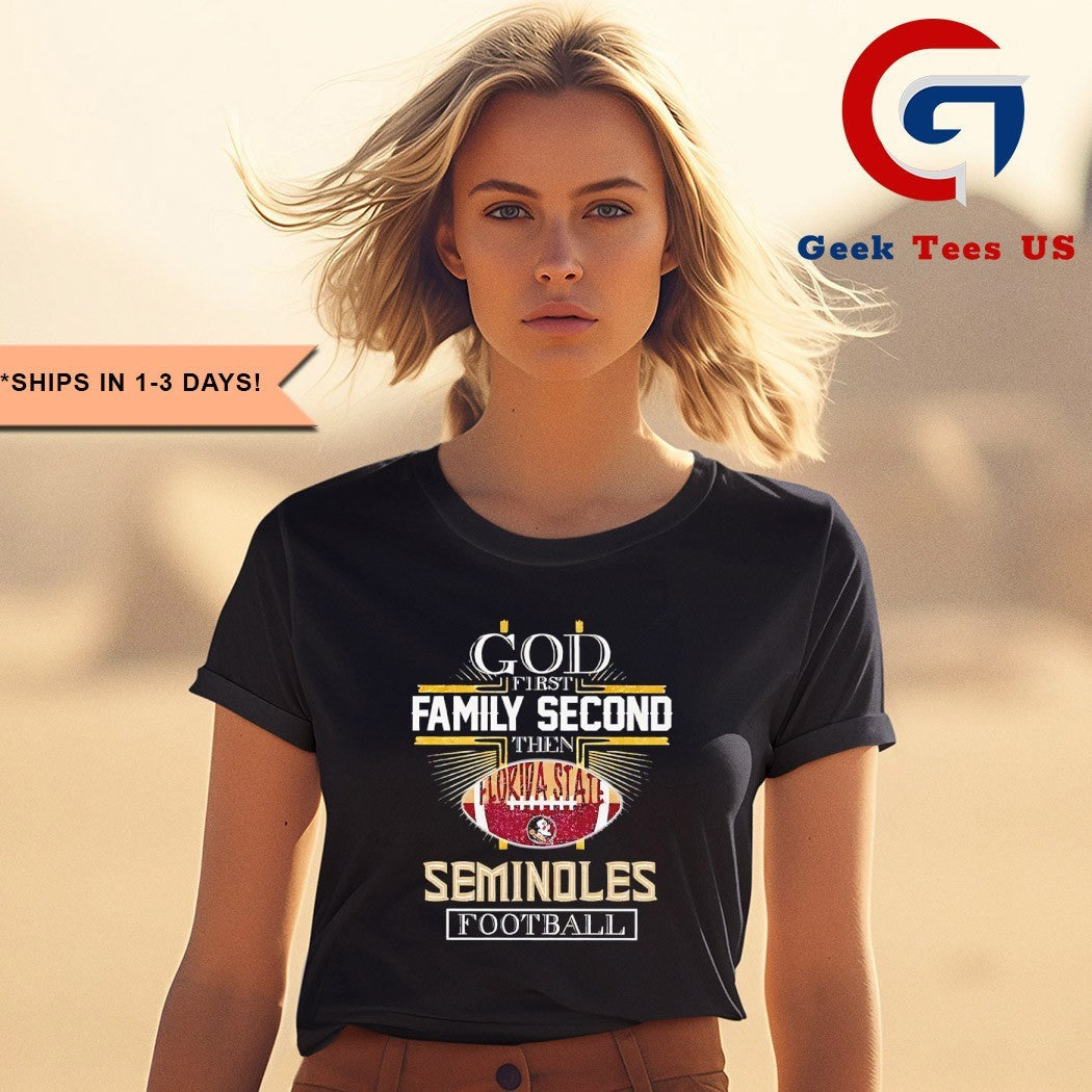 God first second Florida State Seminoles Football 2025 shirt Unisex , , , Long Sleeve Tee